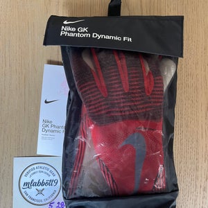 Nike GK Phantom Dynamic Fit Elite Goalkeeper Gloves (IF8190-635) - Bright Crimson - Size 12 - NEW