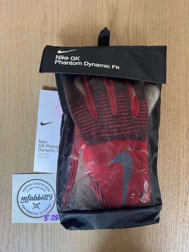 Nike GK Phantom Dynamic Fit Elite Goalkeeper Gloves - Size 12 - NEW (Bright Crimson)