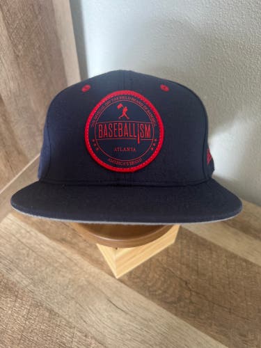 Baseballism Atlanta Navy Blue Hat with Red accents size 7 3/4