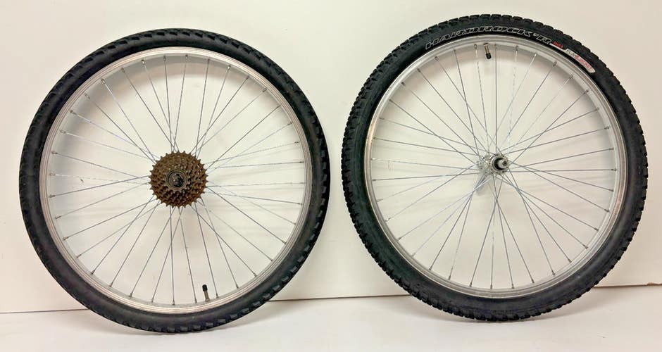 Vintage Araya VP-20 7-Spd 36-Spoke Aluminum 26" QR Wheelset Joytech Hubs +Tires