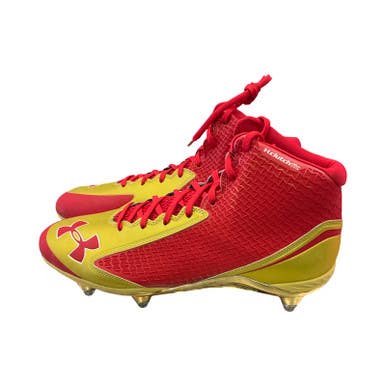 Under Armour Adult FB Cleats Red Senior 12.5 11859-S000031150