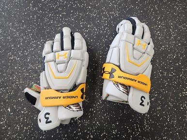 Used Under Armour GLOVES Lacrosse Gloves Mens Grey 13" 11849-S000040283