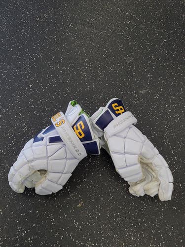 Used PHOENIX 2.0 Lacrosse Gloves Mens White 13" 11849-S000040265