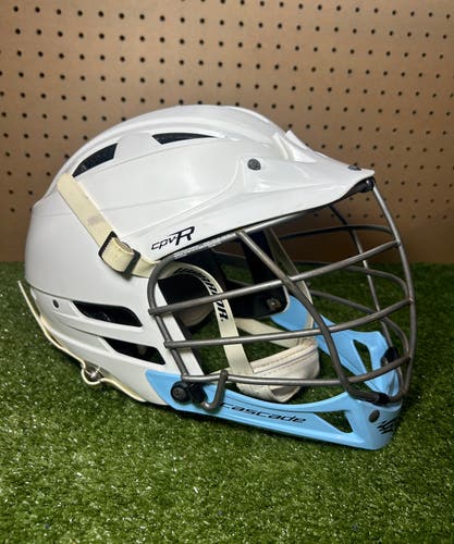 Cascade CPV-R White Carolina Youth Lacrosse Helmet CPVR