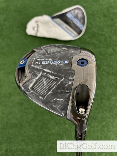 Callaway Paradym Ai Smoke Max 9.0 Driver w Headcover / Stiff