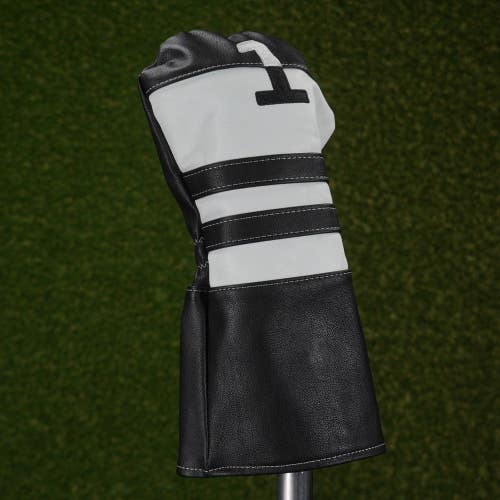 Callaway Vintage Style Driver Headcover 1 White / Black Striped ~ LOOK!!