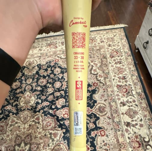 2026 Combat MFG Spec A1 Alloy BBCOR Certified Bat (-3) 30 oz 33" (New)