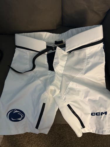 Penn State Hockey White Medium CCM PPPTKC Pant Shell Pro Stock (Used)