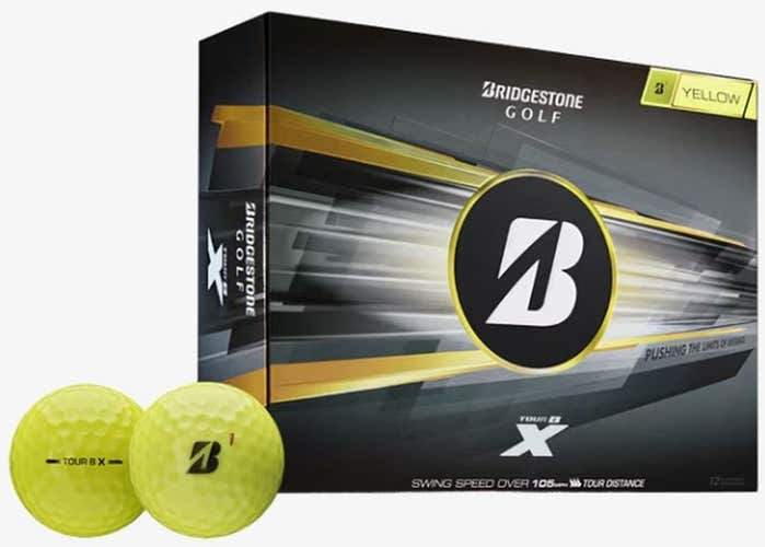 Bridgestone Tour B-X Golf Balls (Yellow, 12pk) 1 Dozen  2026 NEW