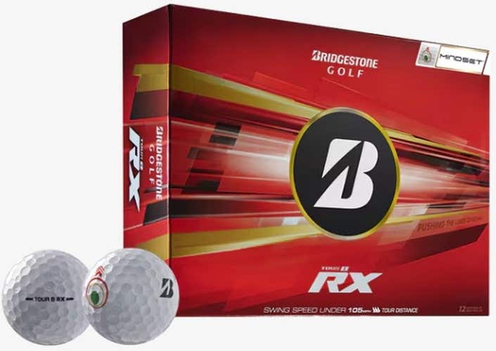 Bridgestone Tour B-RX Mindset Golf Balls (White, 12pk) 1 Dozen  2026 NEW