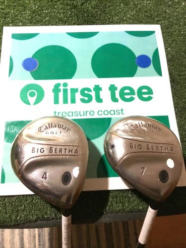 Callaway Ladies 2004 Big Bertha Woods Set (4W & 7W) Gems 55w Graphite Shafts