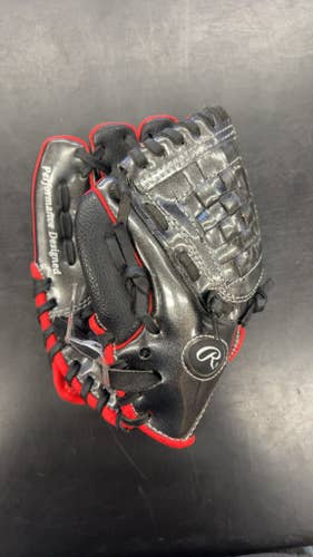Rawlings PL90MB 9" Baseball Glove Black/Silver/Red Good Condition