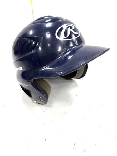 Used Rawlings 6 1/2 - 7 1/2 Batting Helmet No Mask Navy Blue One Size 11860-S000309600