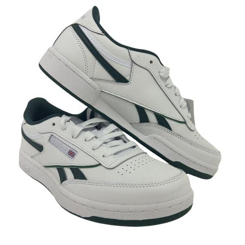 Reebok Club C Revenge HR0643 GS Sneaker Shoes Junior White Green Lace Up NR7673