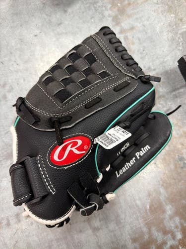 Used Rawlings FASTPITCH BB/SB Glove RH Throw Black 11" 11337-S000487589
