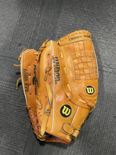 Used Wilson FAST PITCH A9606FP3 BB/SB Glove LH Throw Brown 12 1/2" 11614-S000237163