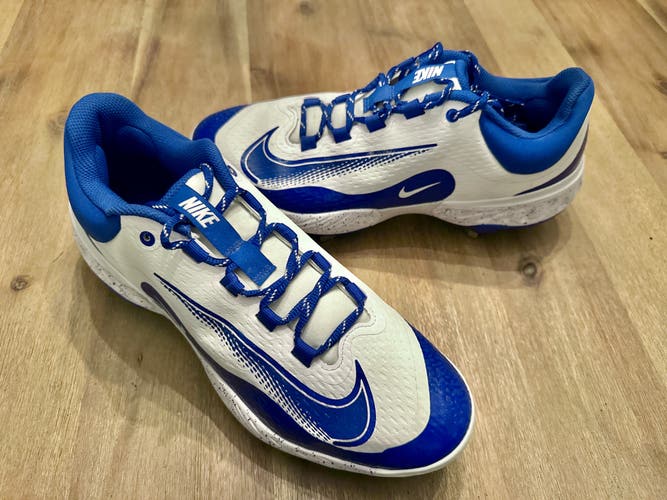 Blue Men's Size M 11.5 Nike Alpha Huarache Elite 4 Low Top Metal (New)
