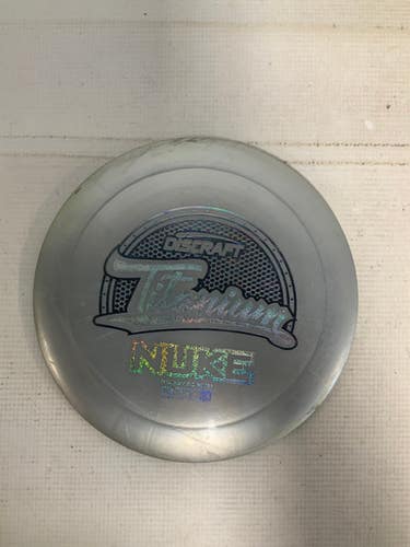 Used Discraft TITANIUM NUKE Disc Golf Driver Grey 11823-S000039366