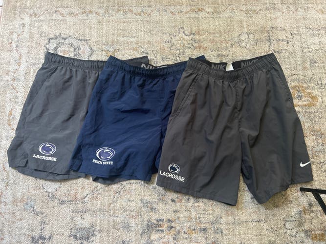 3x Penn State Lacrosse Men's Nike Shorts (New)