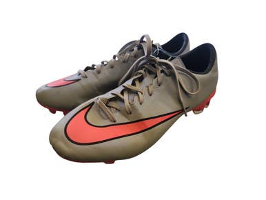 Used Nike MERCURIAL VAPOR X FG Soccer Cleats Silver Senior 6.5 11450-S000520728