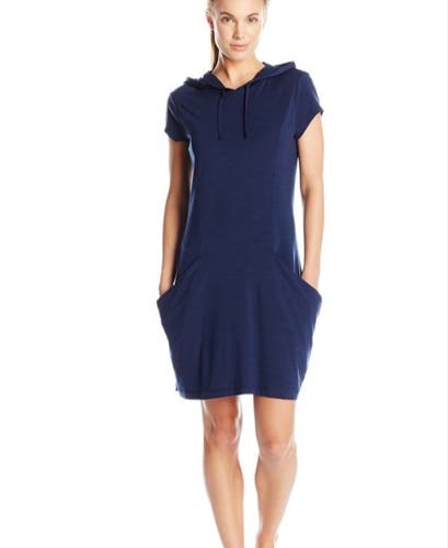 Icebreaker Women's Cool-Lite Yanni Hooded Navy Blue Dress Size S (Used)