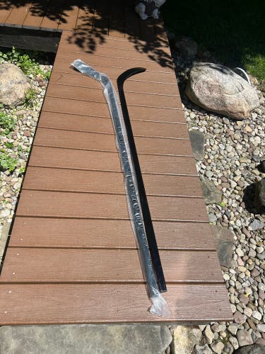 Senior All Black Left Hand Hockey Stick 65 Flex (New)