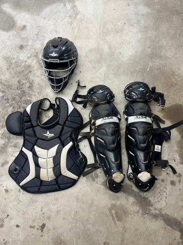 Black/Gray All Star System 7 Catcher's Set (Used)