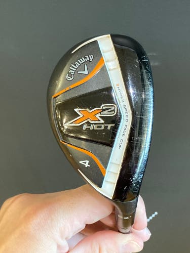 Used Men's Callaway X2 Hot Right Handed 4 Hybrid | Stiff Flex | 65 Gram Graphite Shaft
