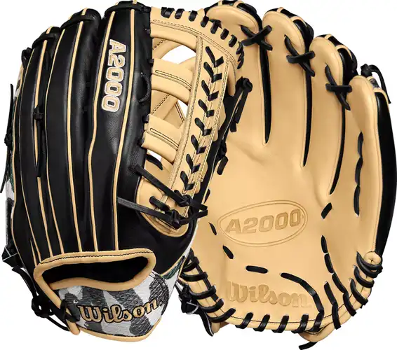 Wilson 12.75'' 1810 SuperSnakeSkin Camo A2000 Series Glove WBW102527 black blonde