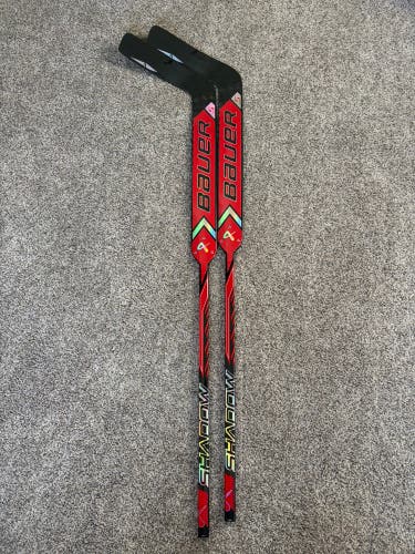 2 Pack Bauer Supreme Shadow Regular Goalie Stick 26" Paddle Pro Stock (New)