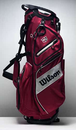Wilson Staff Stand Bag Red 5-Way Divide Dual Strap Golf Bag