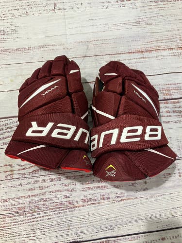 Red Senior Bauer Vapor 2X Gloves 14" (New)