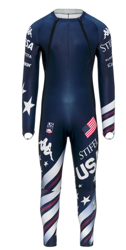 US Ski Team 2025/26 Kappa Non-Padded Suit, Double Front Zip, Women's Medium NWT