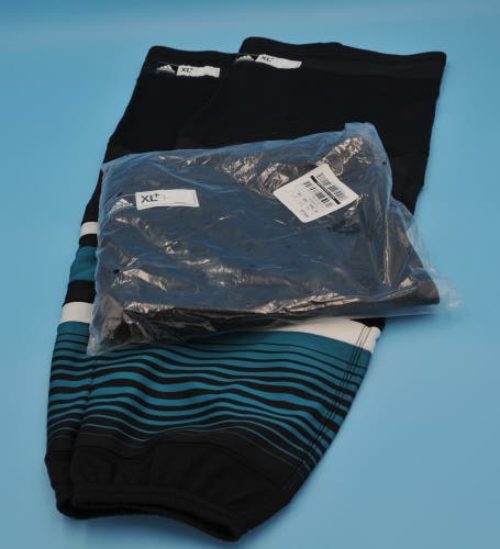 New Adidas  San Jose Sharks game-issued Cali Fin socks size XL+