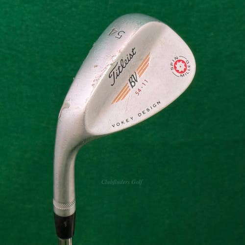 LH Titleist Vokey 2009 Chrome 54-11 54 Sand Wedge Factory Steel Wedge Flex