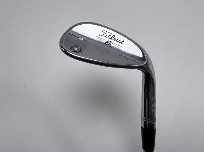 Titleist Vokey SM6 Tour Chrome Sand Wedge SW 54* 10 Bounce Wedge Steel Mens RH