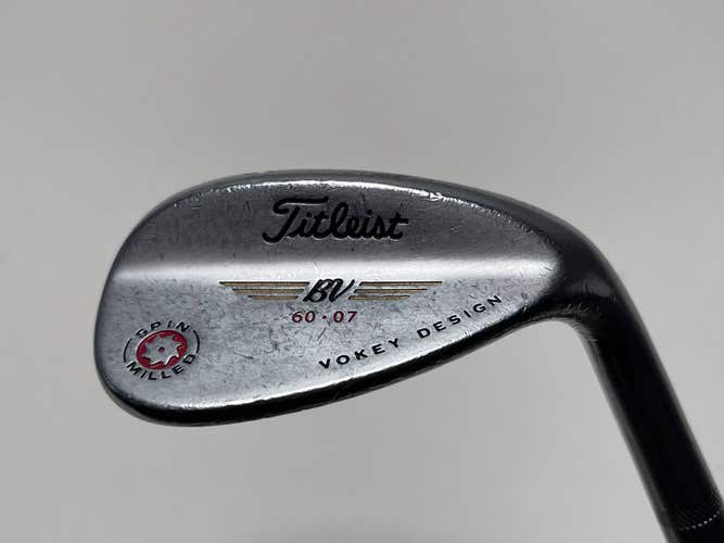 Titleist Vokey Spin Milled Chrome 2009 Wedge 60* 7 Bounce Wedge Steel Mens RH