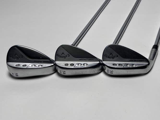 LEFTY Callaway Jaws Raw Chrome Wedge Set 50* 10 | 54* 10 | 58* 8 DG Spinner LH
