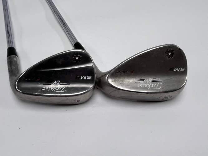 Titleist Vokey SM6 Steel Grey Wedge Set 52* 12 56* 14 Wedge Steel Mens RH