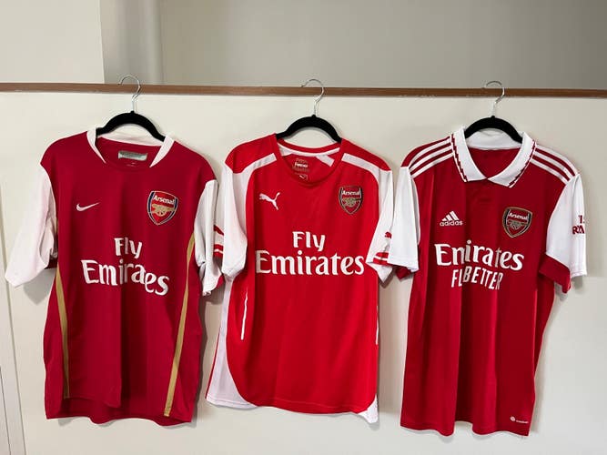 Arsenal FC Vintage Kit/Jerseys 2007-2008, 2014-2015, 2022-2023 (Mediums)