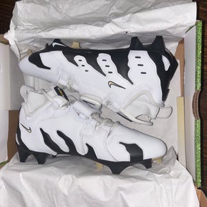 Nike Cleats (New) Diamond Turf 96 White / Black / Gold Size 8.5 M