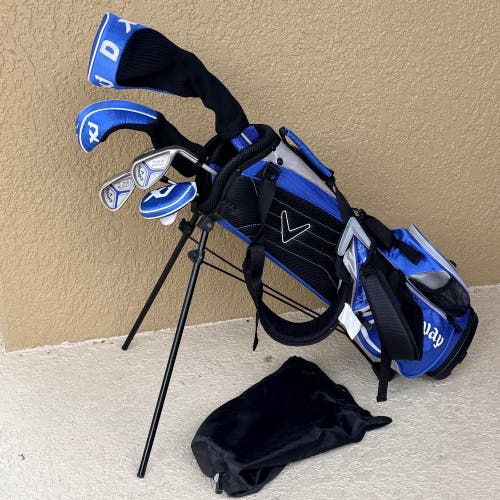 Callaway XJ Junior Level 3 RH Complete Set 6 Clubs Stand Bag Odyssey Putter EUC