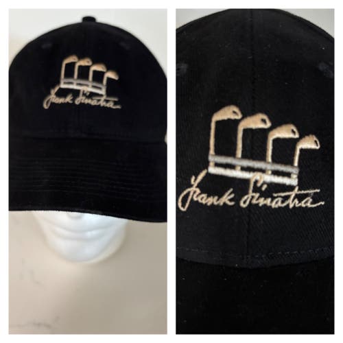 RARE RETIRED FRANK SINATRA CELEBRITY INVITATIONAL GOLF CAP (BLACK / OSFM) - EUC!