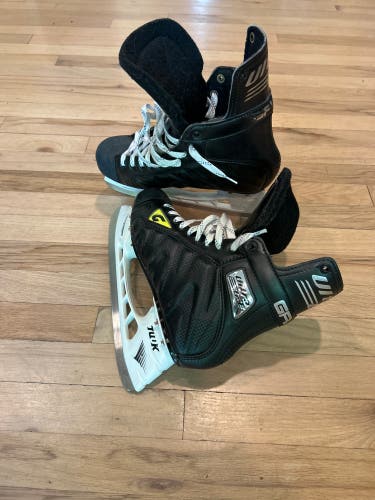 Black/White 2011 Graf Ultra G3 Hockey Skates Regular Width Pro Stock 8 (Used)  with pro tongues