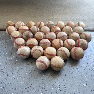 35 Genuine ALL Leather Rawlings Baseballs – Used, Good Condition  (Used)