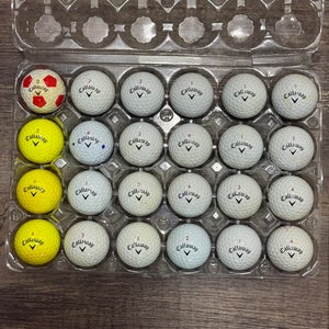 24 Callaway Chrome Soft Golf Balls - 4A Good Condition