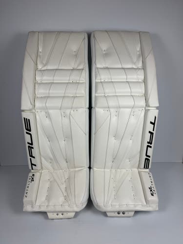 New 33" + 2" Senior True Catalyst 7X3 Goalie Leg Pads - White/White