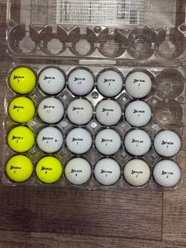 22 Srixon Z-Star Golf Balls - 5A/4A Condition