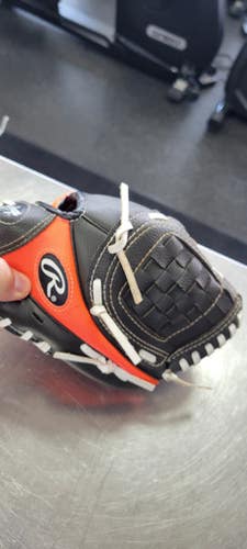 Used Rawlings 9.5 BB/SB Glove RH Throw Orange 9 1/2" 11497-C000158141