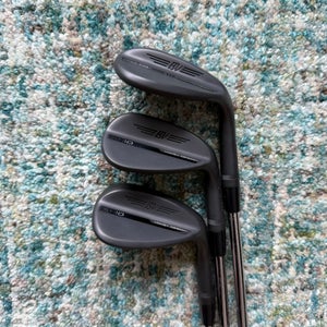 Titleist Vokey SM10 Jet Black Wedge Set 52°-08F 56°-10S 60°-04T | Wedge Flex